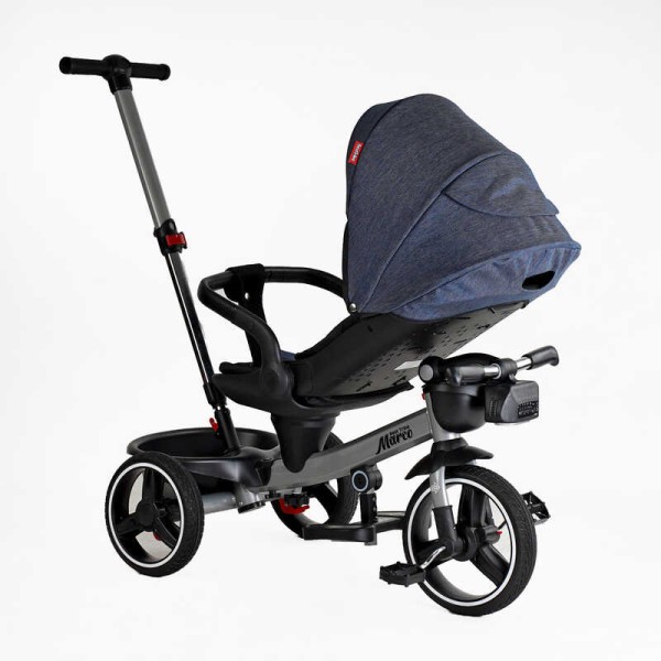 Велосипед 9155/303-19 BestTrike "Marco" поворотне сидіння, складне кермо, колеса з прогумованим PU, кошик, телескопічна ручка, фара музична