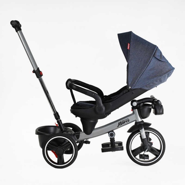 Велосипед 9155/303-19 BestTrike "Marco" поворотне сидіння, складне кермо, колеса з прогумованим PU, кошик, телескопічна ручка, фара музична