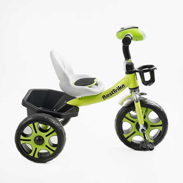 Велосипед 3-х колісний BS-25084 "Best Trike" колеса EVA переднє 12", заднє 10", сталева рама, фара з музикою та світлом, кошик, в коробці
