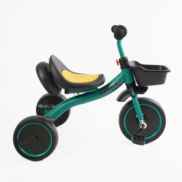 Велосипед 3-х колісний BS-47603 "Best Trike" колеса EVA переднє 10", заднє 8", сталева рама, УКР.ОЗВУЧУВАННЯ, світло, кошик, в коробці