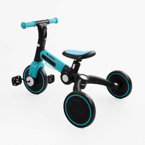 Велосипед 3-х колісний BS-77552 "Best Trike" (1) колеса EVA переднє 8’’, заднє 6’’, нейлонова рама, трансформується у велобіг,підсвічування