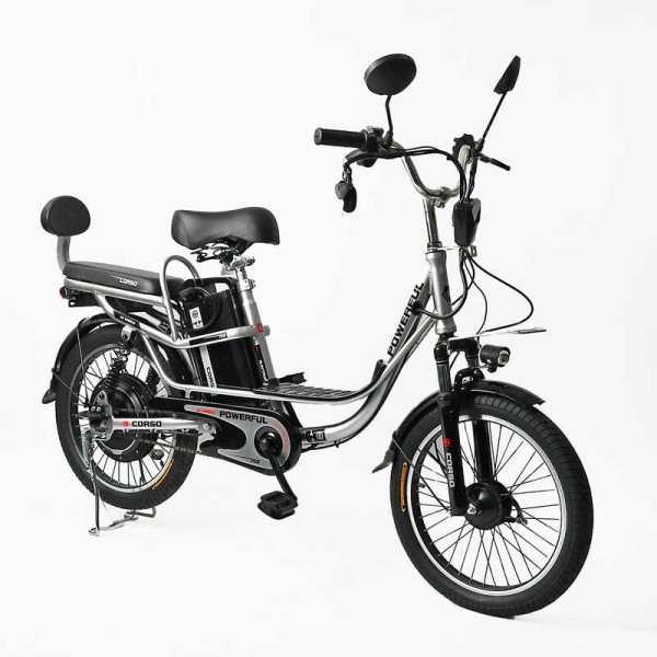 Електровелосипед Corso «Powerfull» 20" дюймів PF-40179 (1) рама алюмінієва, двигун 500W, акум. 48V13Ah літієвий, зібраний на 75, у коробці