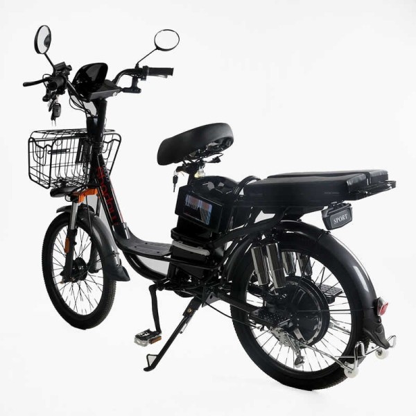 Електровелосипед Corso «Shadow» 22" дюймів SH-9038-7 / 9083-7 / C-31 !!!!! (1) рама сталева, двигун 500W, акум. 48V20AH, корзина, покришки 22*1.95