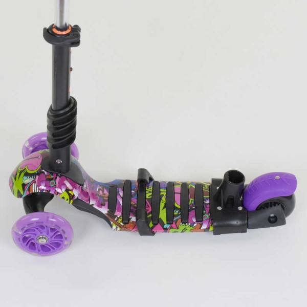 Самокат 5в1 13400 Best Scooter, АБСТРАКЦІЯ, PU колеса, ПІДСВІЧУВАННЯ КОЛІС, в коробці