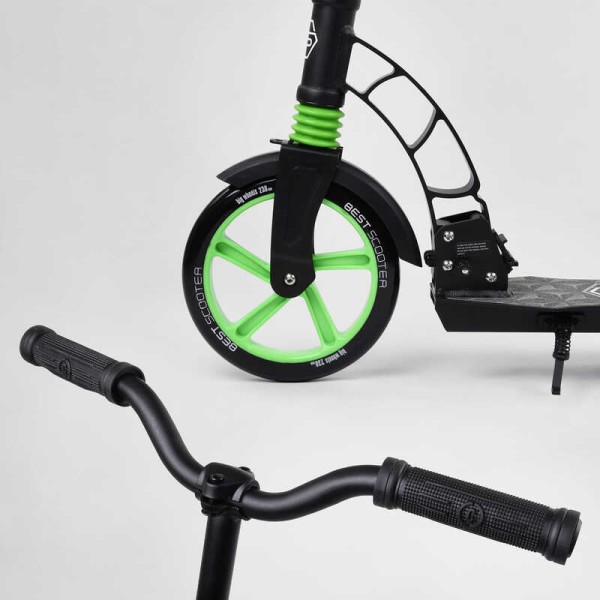 Самокат двоколісний "Best Scooter" 62798 (2) колеса PU, d переднього колеса - 230мм, d заднього колеса - 180мм, 1 амортизатор передній, в коробці