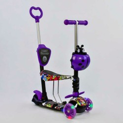 Самокат 5в1 13400 Best Scooter, АБСТРАКЦІЯ, PU колеса, ПІДСВІЧУВАННЯ КОЛІС, в коробці