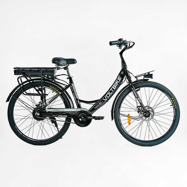 Електровелосипед Corso «Volt Bike» 26" дюймів TB-26033 (1) БЕЗ КОШИКА, рама сталева, одношвидкісний, зібраний на 75, у коробці