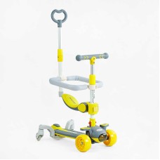 Самокат 5в1 "Skyper" J-06118 (6) колеса PU 125х40мм зі світлом, музика та підсвічування платформи, з ДОП. КОЛЕСАМИ, захисний бампер, в коробці