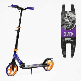 Самокат двоколісний "Best Scooter" SH-10042 (4) "SHARK", з ручним гальмом, затискач керма, колеса PU - 20 см, 1 амортизатор