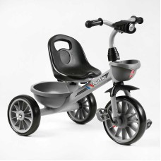 Велосипед 3-х колісний BS-18125 "Best Trike" колеса EVA переднє 12", заднє 10", сталева рама, фара з музикою та світлом, 1 пісня українською та 2 англійською, 2 кошики, в коробці