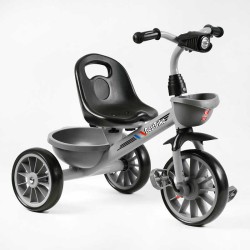 Велосипед 3-х колісний BS-18125 "Best Trike" колеса EVA переднє 12", заднє 10", сталева рама, фара з музикою та світлом, 1 пісня українською та 2 англійською, 2 кошики, в коробці
