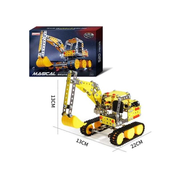 Конструктор 816 B-436 Екскаватор, 520 деталей, металевий