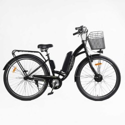 Електровелосипед Corso «HARMONY» 28" дюймів HR-28602 + КОШИК (1) рама сталева, двигун 350W, акум.36V10AH, фара, сигнал, зібраний на 75, у коробці