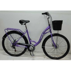 Велосипед міський Corso Liberty 28" дюймів LR-28112 + КОШИK, сталева рама 20", Shimano 7 швидкостей, корзина, багажник