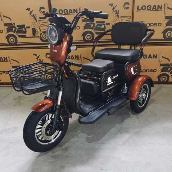 Електричний трицикл Corso «Logan» LN-120073 (1) + 1 ЯЩИК АКУМ, двигун 1200W, акумулятор 72V/23Ah, колеса 300-10, в коробці