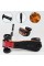 Самокат "Best Scooter" MAXI" 89341 с парогенератором (4) МУЗЫКА, ДЫМ, ТУРБИНЫ, пластмассовый, колеса PU 120х40мм, складной алюминиевый руль, в коробке