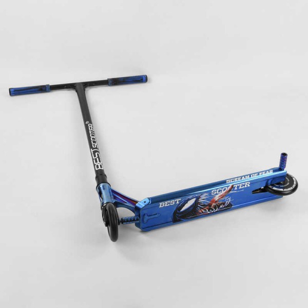 Самокат трюковий 44374 Best Scooter (4) "SIMBIOTE" HIC-система, ПЕГИ, алюмінієвий диск і дека, колеса 120 мм PU, ширина керма - 57 см, в коробці