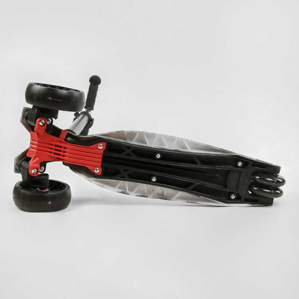 Самокат трехколесный MAXI S - 12208 (1) Best Scooter, съемный руль, колеса PU со светом, переднее 130х25 мм, задние сдвоенные 80х45 мм, в коробке