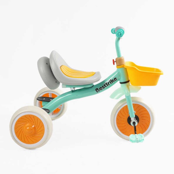 Велосипед 3-х колісний BS-49151 "Best Trike" колеса EVA переднє 10", заднє 8", сталева рама, УКР.ОЗВУЧУВАННЯ, світло, кошик, в коробці