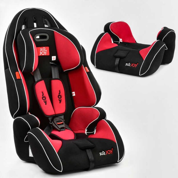 Автокресло универсальное G 1699 (2) Цвет чёрно-красный 9-36 кг, с бустером, Joy, в пакеті