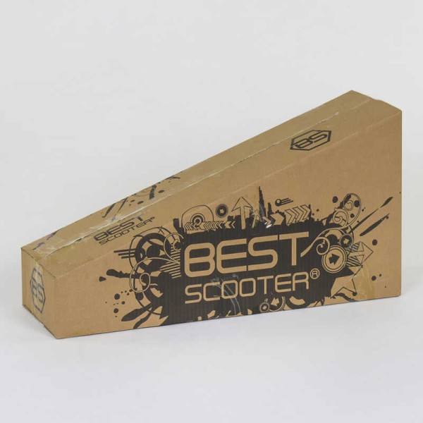 Самокат А 25467/779-1322 MAXI "Best Scooter" пластмасовий, 4 колеса PU, СВІТЛО, трубка керма алюмінієва, d = 12см, в коробці
