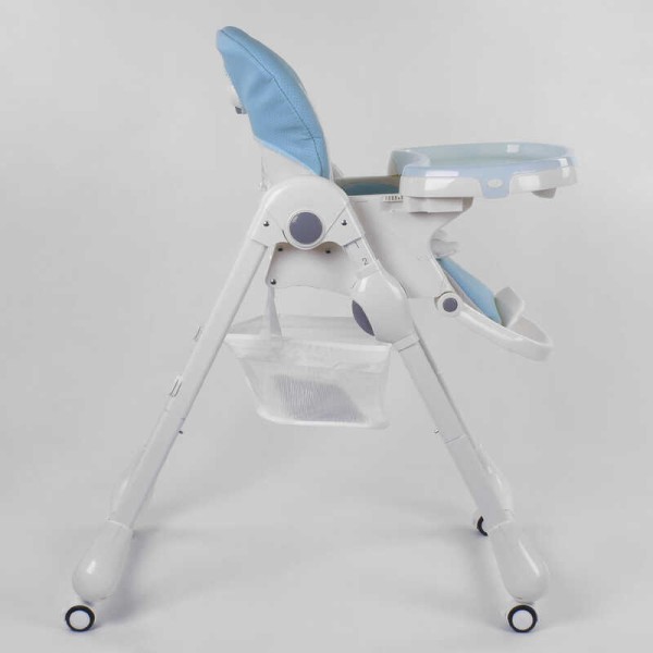 Стульчик для кормления Toti W-48406 (1) мягкий PU, мягкий вкладыш, 4 колеса, съемный столик, в коробке