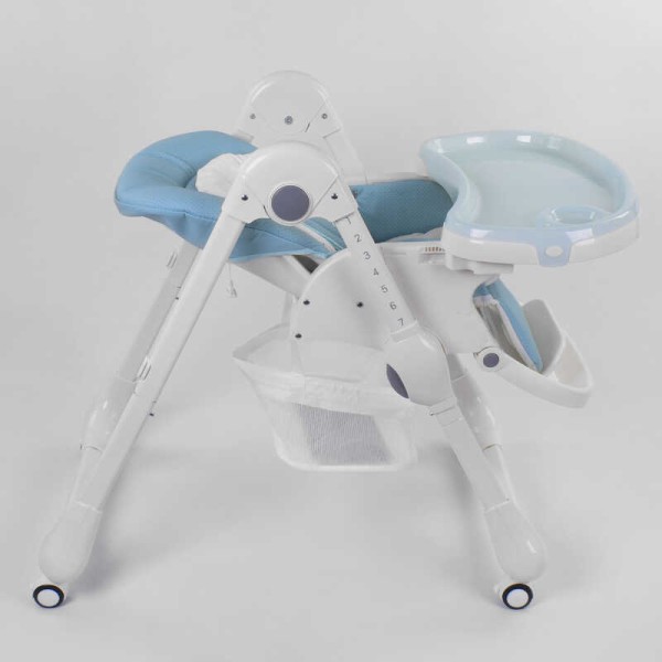 Стульчик для кормления Toti W-48406 (1) мягкий PU, мягкий вкладыш, 4 колеса, съемный столик, в коробке