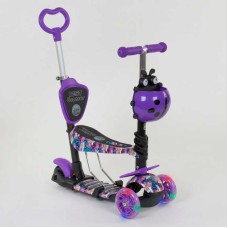 Самокат 5в1 19870 Best Scooter, АБСТРАКЦІЯ, PU колеса, ПІДСВІЧУВАННЯ КОЛІС, в коробці