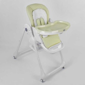 Стульчик для кормления Toti W-56077 (1) мягкий PU, мягкий вкладыш, 4 колеса, съемный столик, в коробке