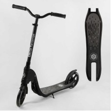 Самокат двоколісний 74077 "Best Scooter" (2) колір ЧОРНИЙ, колеса PU - 20 см, широкий велосипедне кермо, новий затиск керма, в коробці