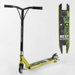 Самокат трюкових Best Scooter 57870 HIC-система, Пегі, алюмінієвий диск і дека, колеса PU d-110 мм, ширина керма - 52 см, висота - 83 см, в коробці