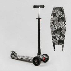 Самокат триколісний MAXI S - 12208 “Best Scooter”, кермо знімне, колеса PU зі світлом, переднє 130х25 мм, задні здвоєні 80х45 мм, в коробці