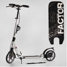 Самокат алюмінієвий Best Scooter BS-81766 (4) "Factor", ручне дискове гальмо, діаметр PU коліс - 200мм, 2 амортизатори, підсклянник, в коробці