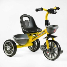Велосипед 3-х колісний BS-16390 "Best Trike" колеса EVA переднє 12", заднє 10", сталева рама, фара з музикою та світлом, 1 пісня українською та 2 англійською, 2 кошики, в коробці
