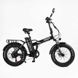 Електровелосипед Corso «Kraft» 20" дюймів KR-42117 (1) рама сталева, двигун 500W, акум. 48V15Ah, Shimano 7 швидкостей, зібраний на 75, у коробці