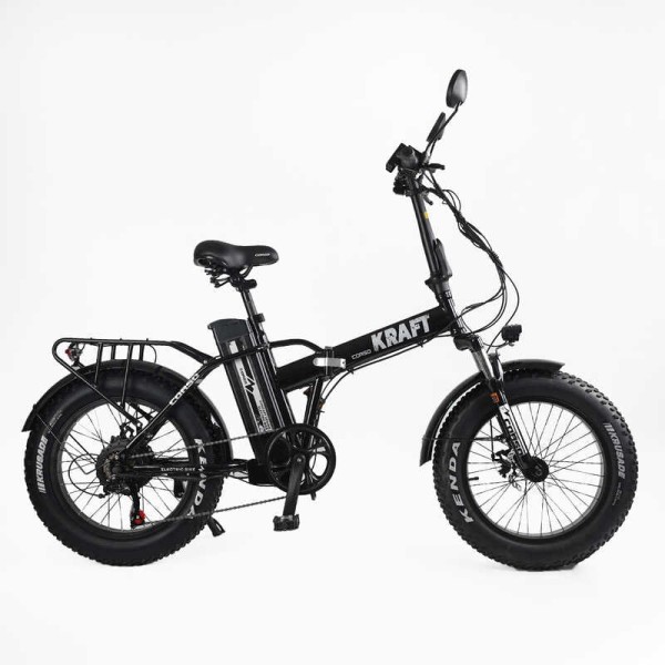 Електровелосипед Corso «Kraft» 20" дюймів KR-42117 (1) рама сталева, двигун 500W, акум. 48V15Ah, Shimano 7 швидкостей, зібраний на 75, у коробці