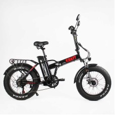 Електровелосипед Corso «Kraft» 20" дюймів KR-31007 (1) рама сталева, двигун 500W, акум. 48V15Ah, Shimano 7 швидкостей, зібраний на 75, у коробці