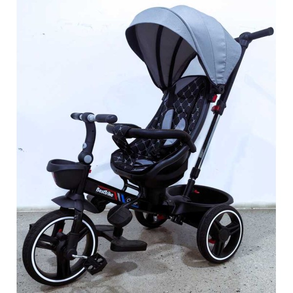 Велосипед 6390 – 19-306 BestTrike "Oscar" (1) ПОВОРОТНЕ СИДІННЯ, КЕРМО СКЛАДАЄТЬСЯ, КОЛЕСА З ПРОГУМОВАНИМ PU, КОШИК, ТЕЛЕСКОПІЧНА РУЧКА
