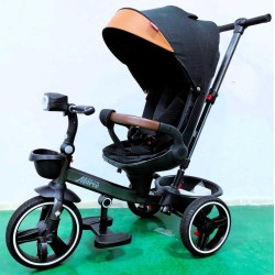 Велосипед 9155/315-40 BestTrike "Marco" поворотне сидіння, складне кермо, колеса з прогумованим PU, кошик, телескопічна ручка, фара музична
