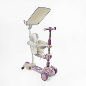 Самокат 5в1 "Skyper" FJ-33822 (4) колеса PU125х40мм зі світлом, укр озвучування та підсвічування платформи,с ДОП. КОЛЕСАМИ, захисний бампер