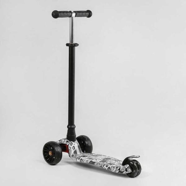 Самокат триколісний MAXI S - 12208 “Best Scooter”, кермо знімне, колеса PU зі світлом, переднє 130х25 мм, задні здвоєні 80х45 мм, в коробці