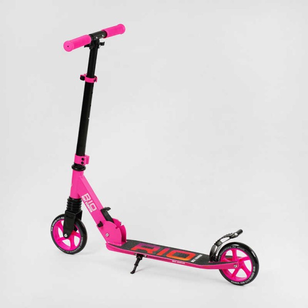 Самокат двухколесный "Best Scooter" R - 21071 (4) колеса PU 145мм, передний амортизатор, алюминиевый тормоз, в коробке