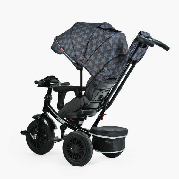Велосипед 3-х кол. 8066/107-10 BestTrike "Perfetto" поворотне сидіння, колеса гумові надувні, кошик, фара музична, USB, Bluetooth, в коробці
