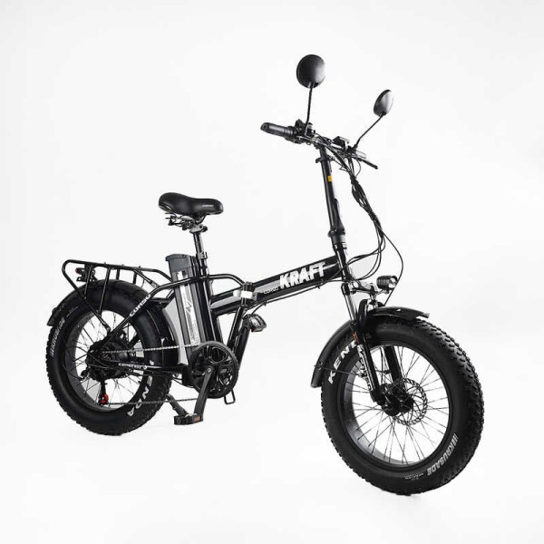 Електровелосипед Corso «Kraft» 20" дюймів KR-42117 (1) рама сталева, двигун 500W, акум. 48V15Ah, Shimano 7 швидкостей, зібраний на 75, у коробці
