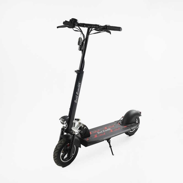 Електричний самокат BS-10588 Best Scooter з сидінням (1) двигун 800W, акумулятор літієвий 48V13Ah, колеса надувні 10’’, в коробці