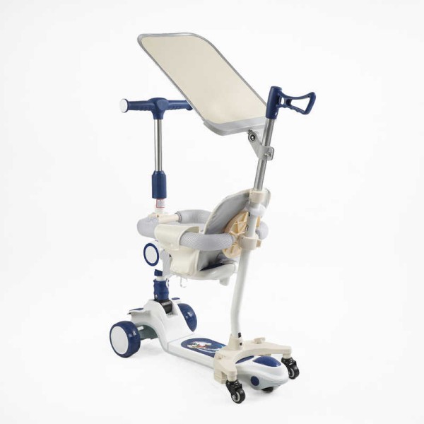 Самокат 5в1 "Skyper" FJ-59060 (4) колеса PU125х40мм зі світлом, укр озвучування та підсвічування платформи,с ДОП. КОЛЕСАМИ, захисний бампер