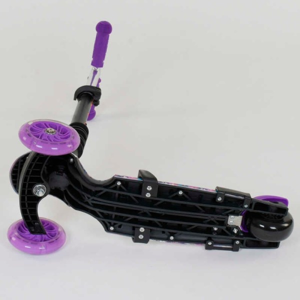 Самокат 5в1 19870 Best Scooter, АБСТРАКЦІЯ, PU колеса, ПІДСВІЧУВАННЯ КОЛІС, в коробці