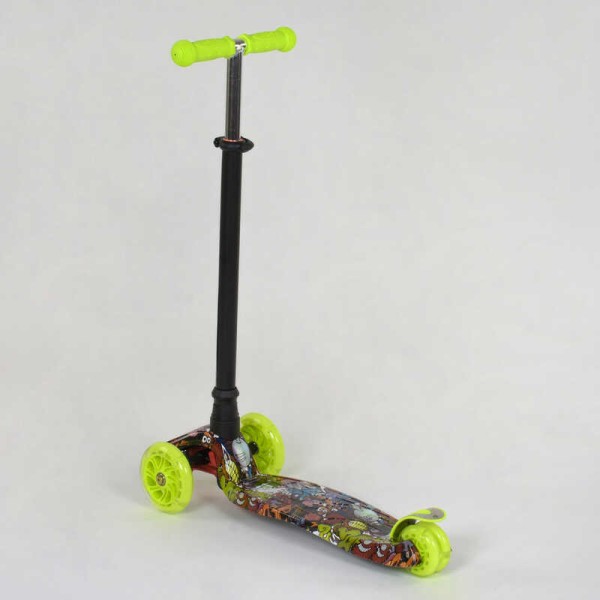 Самокат А 25470 /779-1325 MAXI "Best Scooter" пластмасовий, 4 колеса PU, СВІТЛО, трубка керма алюмінієва, d = 12 см, в коробці