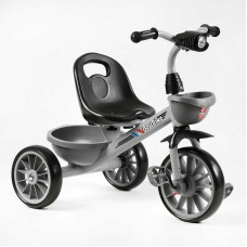 Велосипед 3-х колісний BS-18125 "Best Trike" колеса EVA переднє 12", заднє 10", сталева рама, фара з музикою та світлом, 1 пісня українською та 2 англійською, 2 кошики, в коробці
