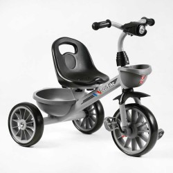 Велосипед 3-х колісний BS-18125 "Best Trike" колеса EVA переднє 12", заднє 10", сталева рама, фара з музикою та світлом, 1 пісня українською та 2 англійською, 2 кошики, в коробці